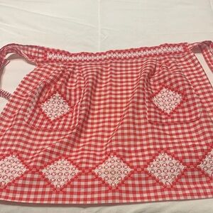 VTG HALF KITCHEN APRON w/pockets